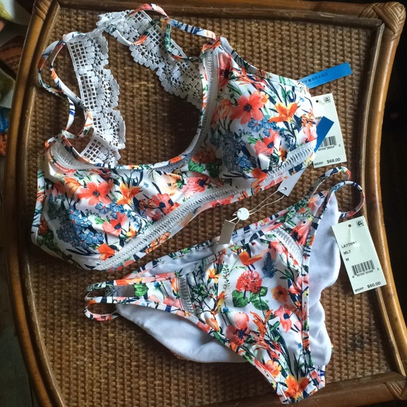 💐Lucky Brand Lucky Garden swim top bottom bikini - Picture 3 of 8